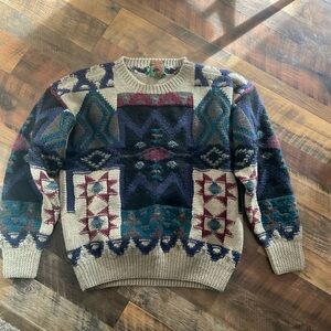 Vintage Boston Traders Wool Southwestern Sweater M